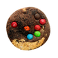 Inside Out Cookie top of brookie monster stuffed cookie with m&ms