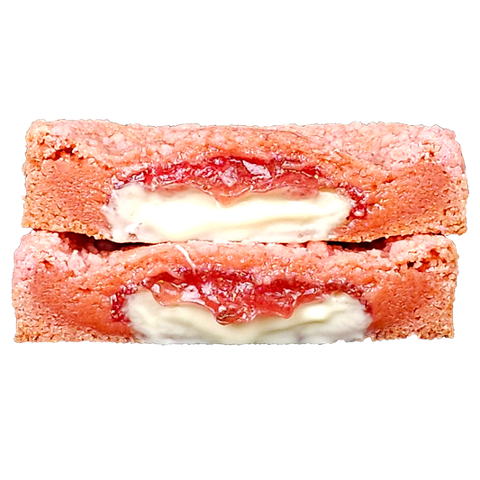Strawberry cheesecake stuffed cookie