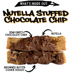 Inside Out Cookie nutella stuffed chocolate chip cookies