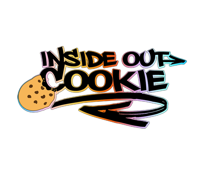 Inside out cookie colorful sticker logo