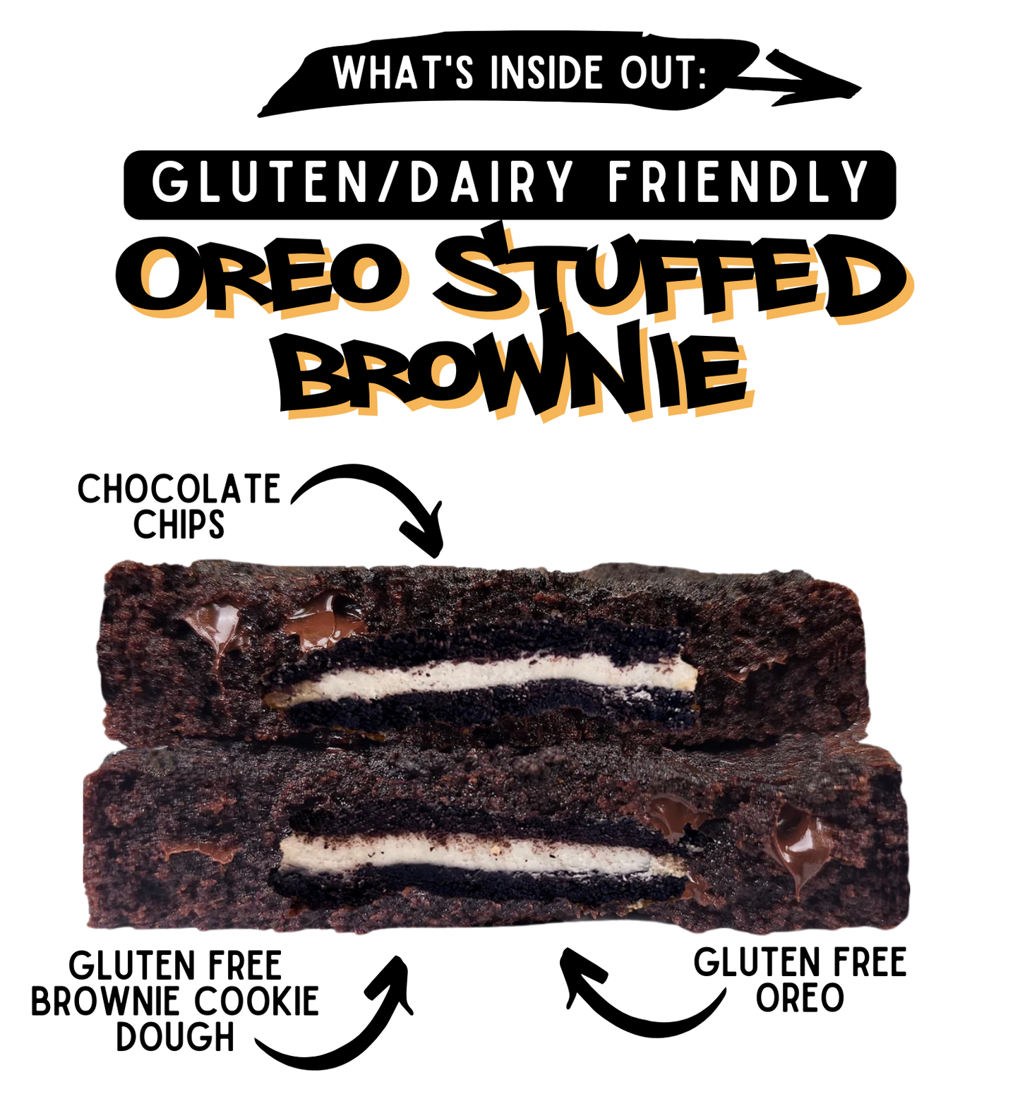 whats inside out gluten free oreo stuffed brownie cookie