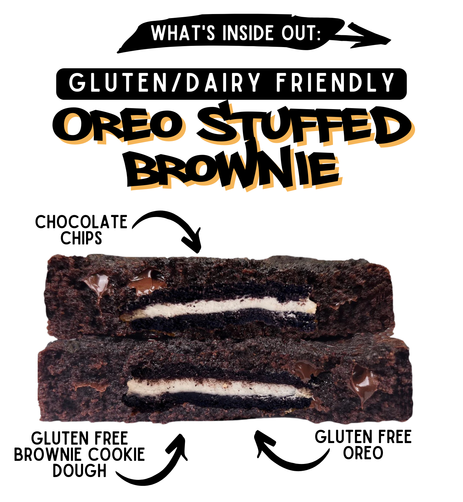 whats inside out gluten free oreo stuffed brownie cookie