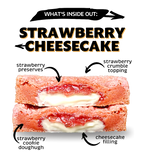 whats inside the strawberry cheesecake stuffed inside out cookies