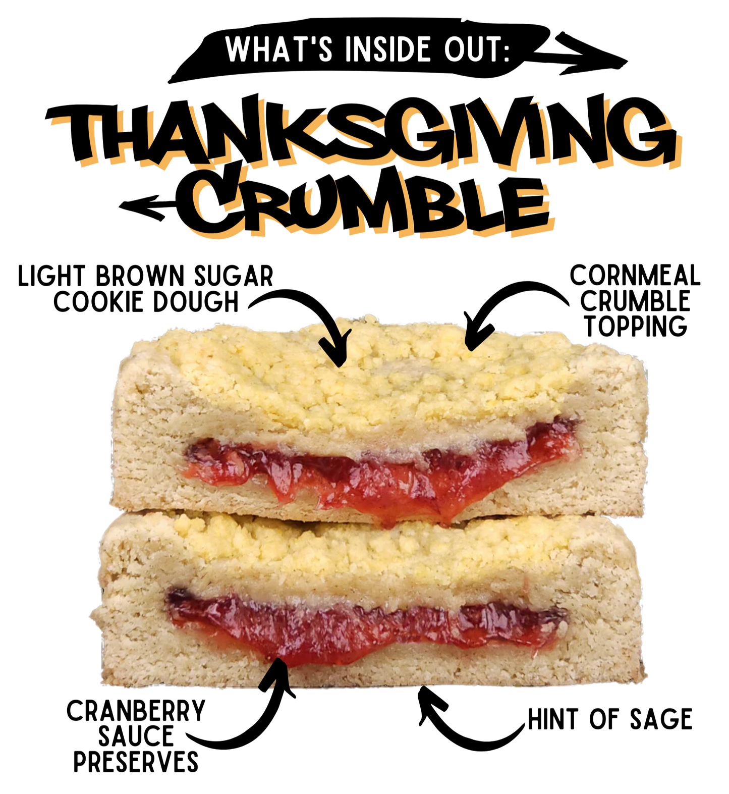 inside out cookie whats inside thanksgiving crumble stuffed cookie