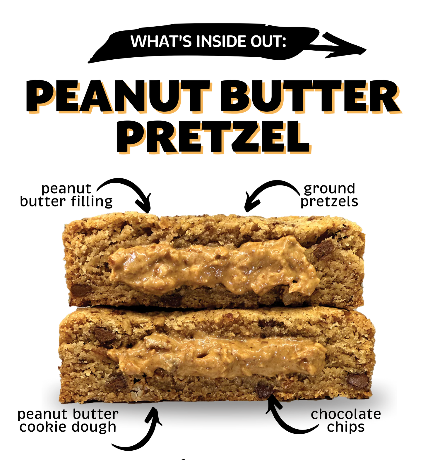 peanut butter pretzel stuffed cookies
