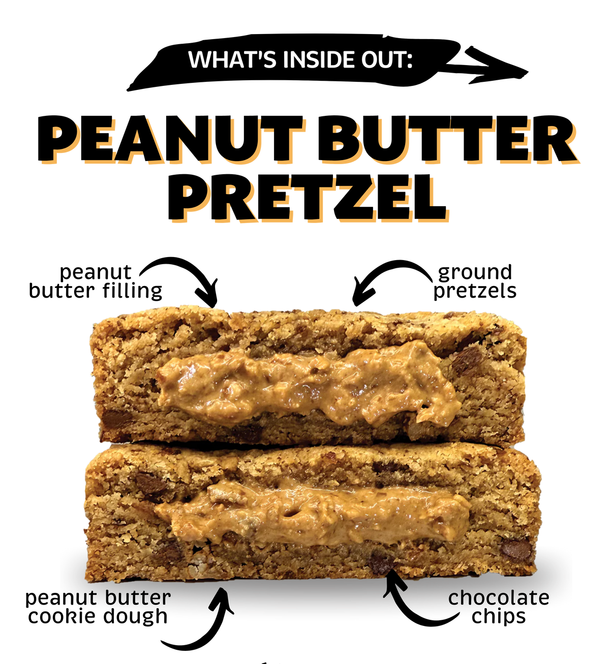 peanut butter pretzel stuffed cookies