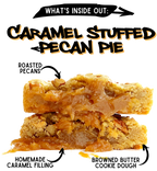 Inside Out Cookie caramel pecan pie stuffed cookies