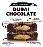 Whats inside the dubai chocolate inside out stuffed cookies