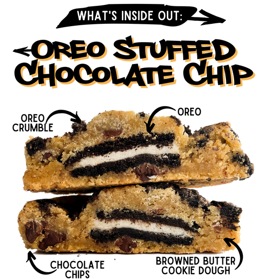 Oreo Stuffed Chocolate Chip Cookie | Inside Out Cookie