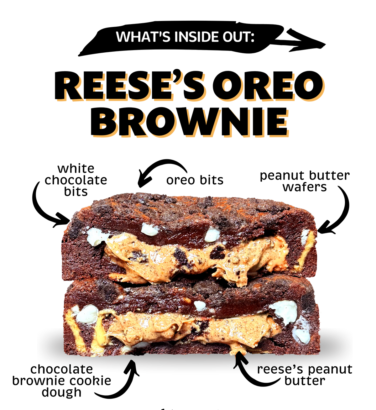 inside out stuffed cookies reese's oreo brownie 